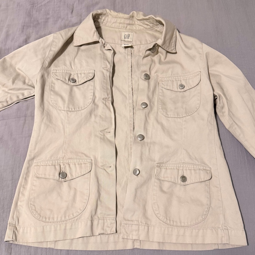 GAP Light Tan Denim Casual Jacket